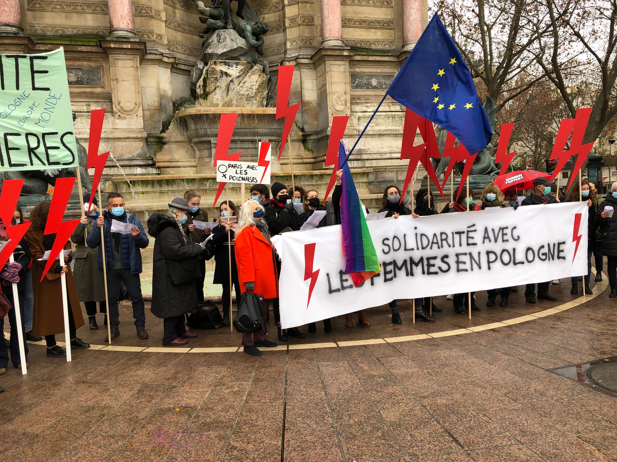 Manifestation de soutien aux femmes polonaises